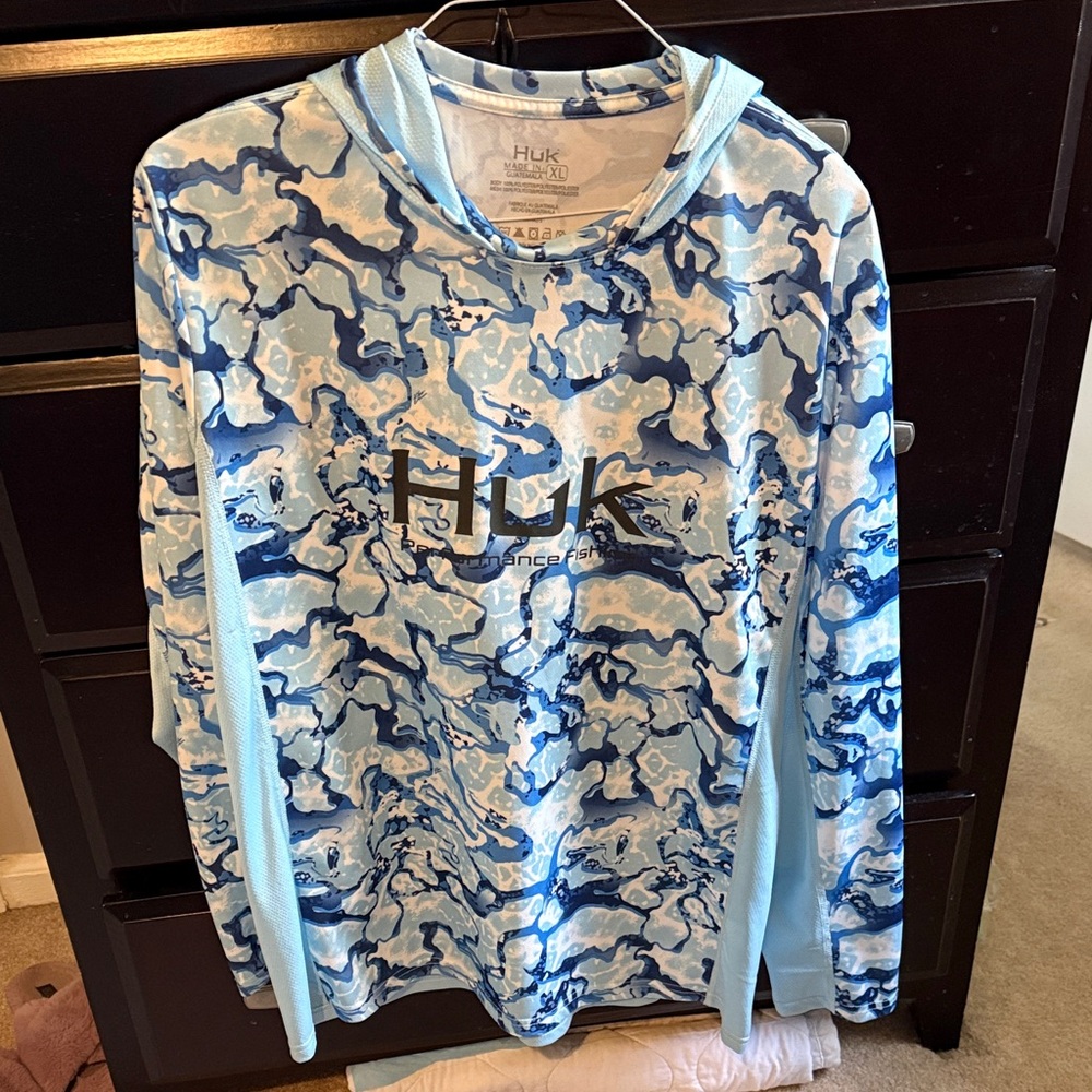 Huk Blue Camo Long Sleeve Shirt